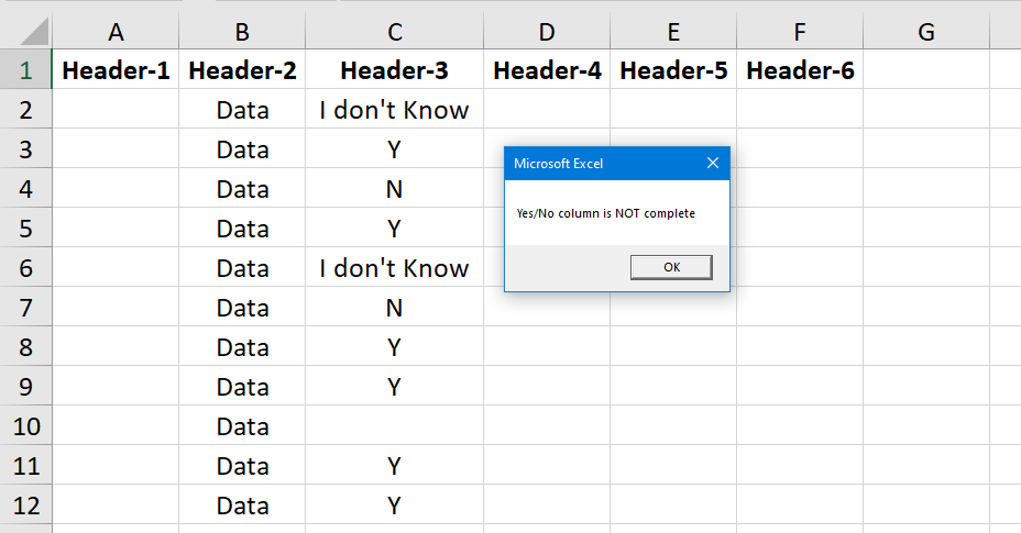 Msg Box for missing data - Microsoft Q&A