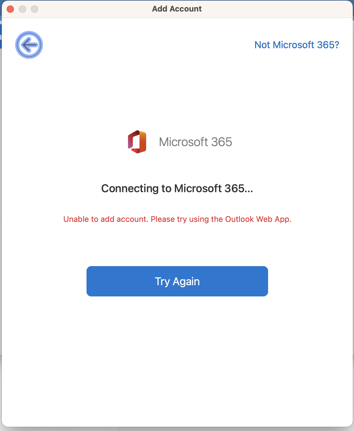 Unable To Add Outlook Account To Ipad