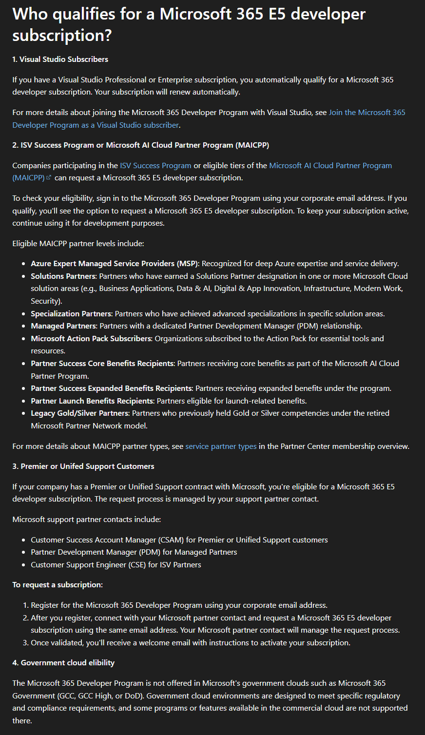 Request for Manual Re‑Evaluation of Microsoft 365 Developer Program ...