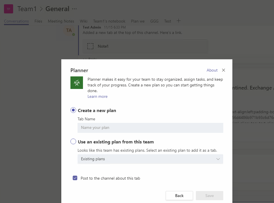 Teams Planner: Failed to Create a Plan - Microsoft Q&A