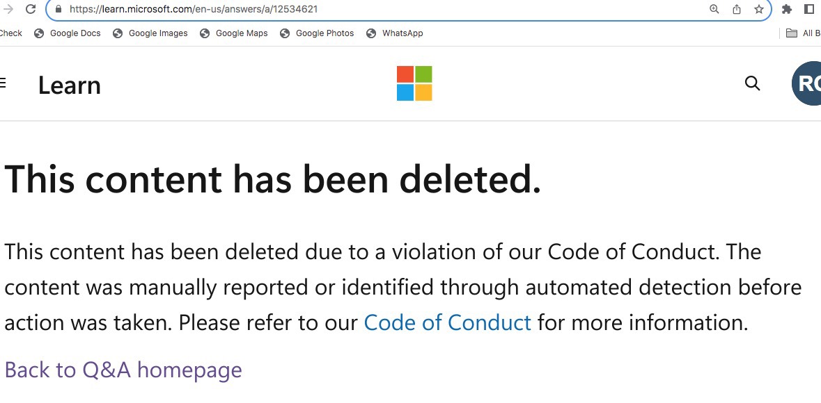 MS content deleted