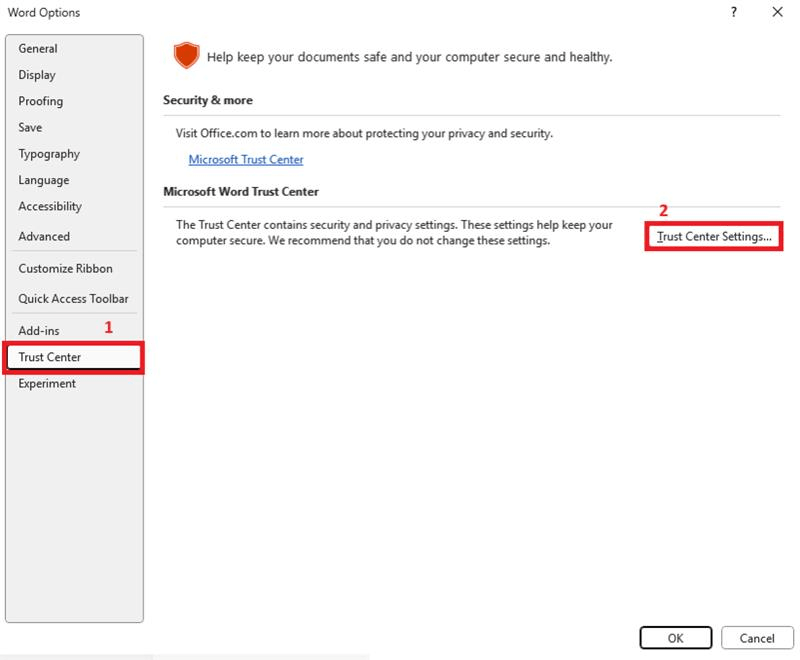Word Experienced An Error Trying to Open the File - Microsoft Q&A