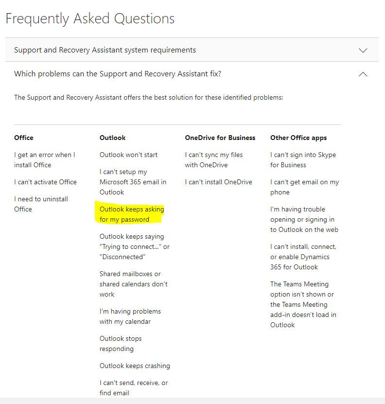 Outlook asks for my password in a loop - Microsoft Q&A