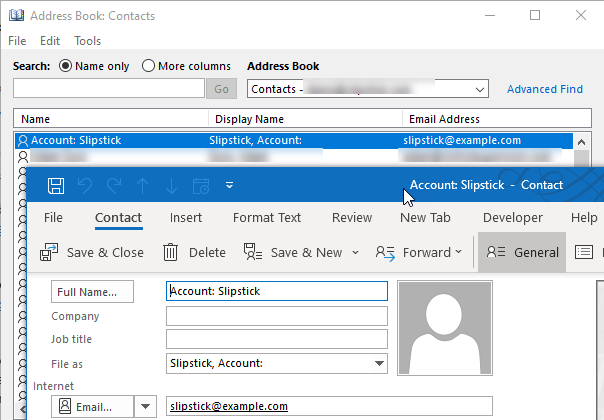 Outlook: Address Book e-mail addresses TAB Question - Microsoft Q&A
