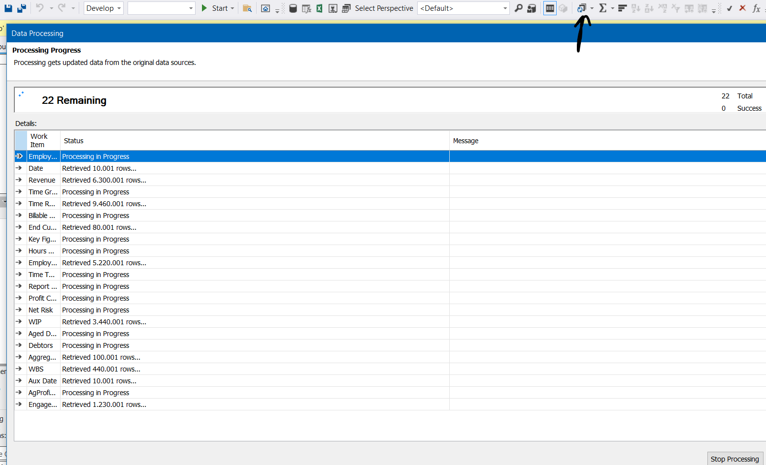 Process table locally in VS takes too long - Microsoft Q&A