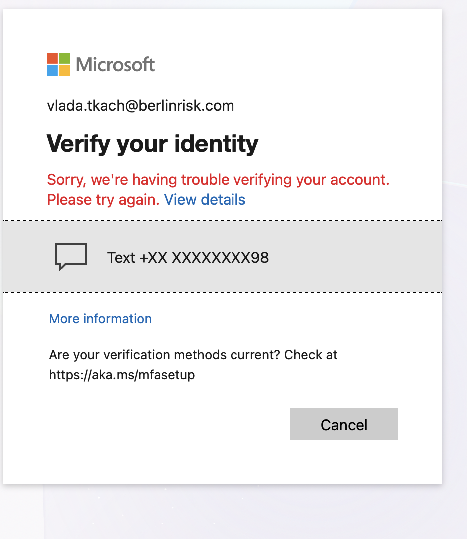 Despite existing account, cannot log in into Sharepoint or Teams