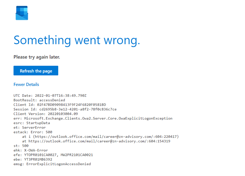 Unable to access a mailbox I am authorized for - Microsoft Q&A