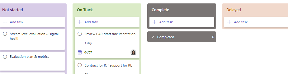 MS Planner only some tasks are showing the bucket colours - Microsoft Q&A