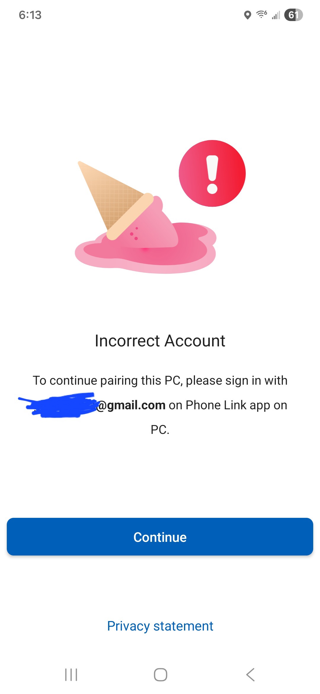 Phone Link saying wrong account - Microsoft Q&A