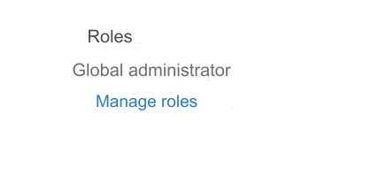 RolesGlobal administratorManage roles