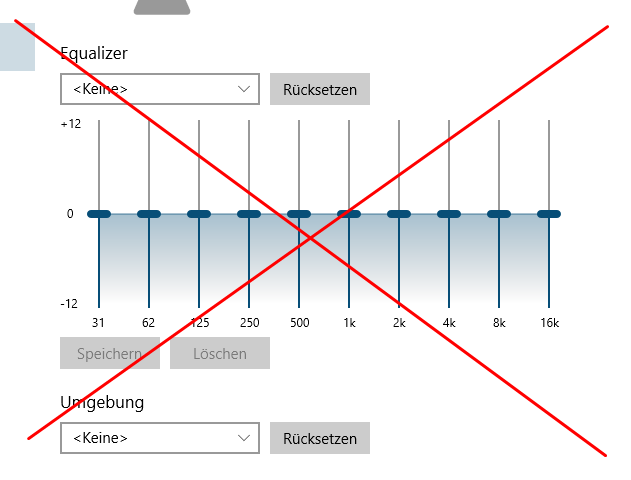 EQ-Einstellungen speichern geht nicht