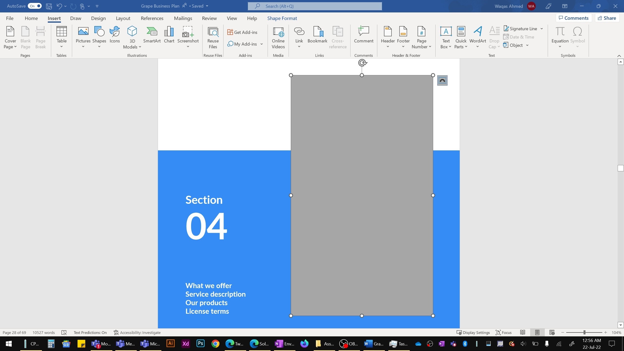 Insert a photo to an existing microsoft word template - Microsoft Q&A
