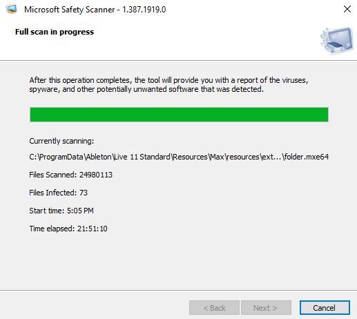 Windows Security Scan is Stuck, and every other answer to this doesnt ...