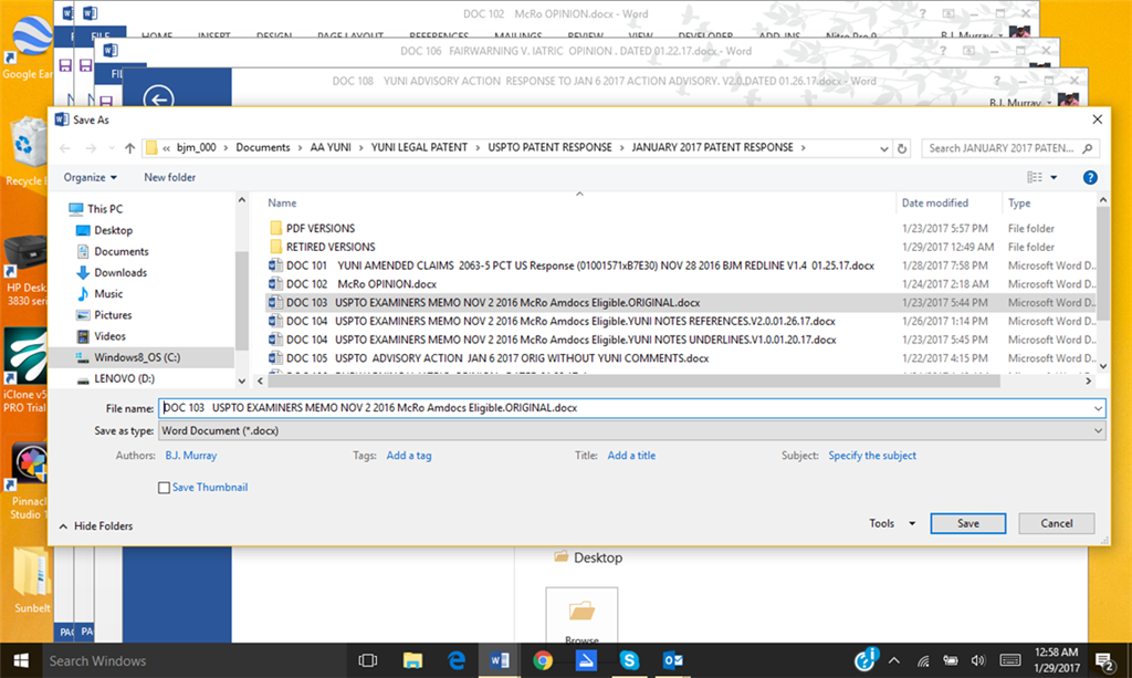 'SAVE AS' not using the filename of the currently open document as the ...