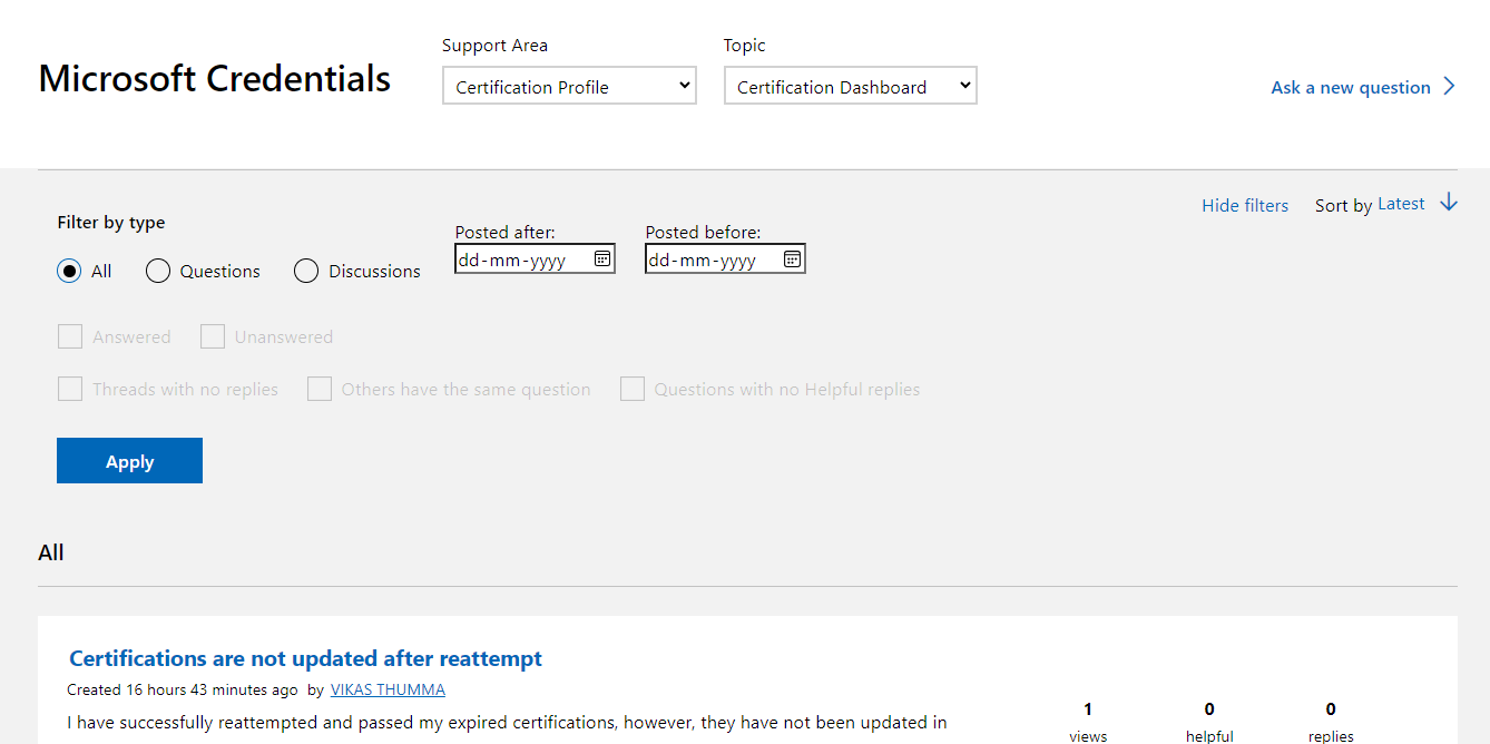 My AZ-900 badge is missing from Learn portal. Kindly help me. I passed ...