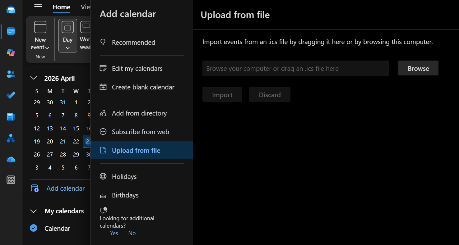 .ics files won't open - Microsoft Q&A