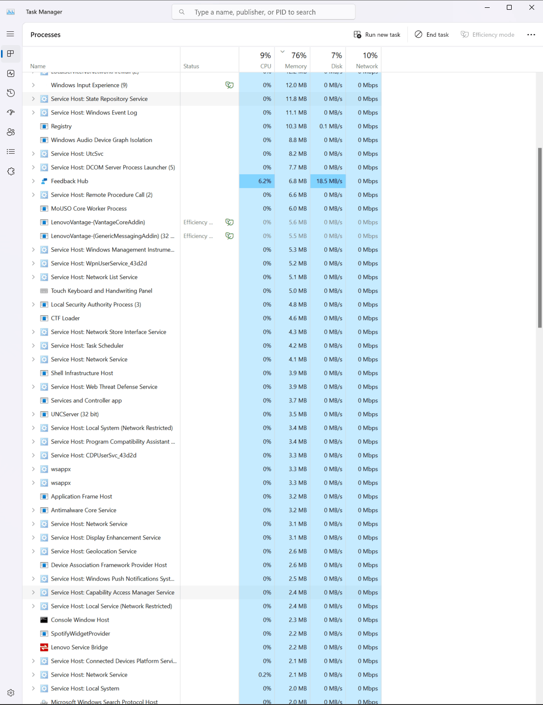 37% ram usage after clean reboot and is lagging - Microsoft Q&A