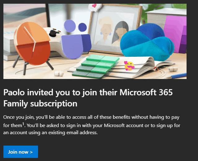 Microsoft 365 Family sharing does not work - Microsoft Q&A