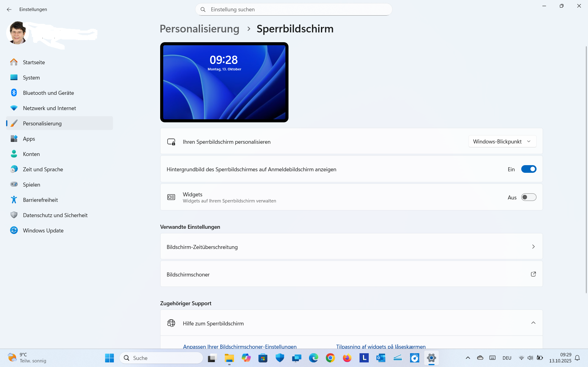 Kein Windows Blickpunkt-Bild mehr wiird angezeigt