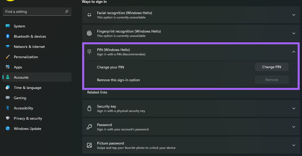 Windows Hello PIN Set Up in Windows365 - Microsoft Q&A