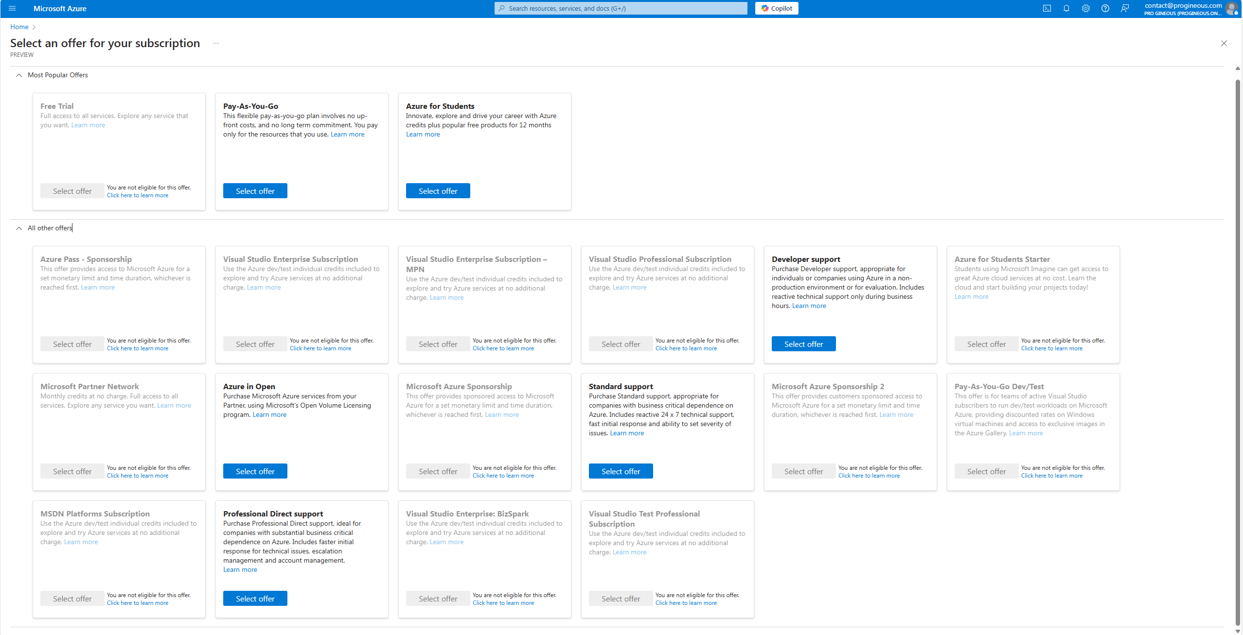 i cant link my azure account to get my credit - Microsoft Q&A