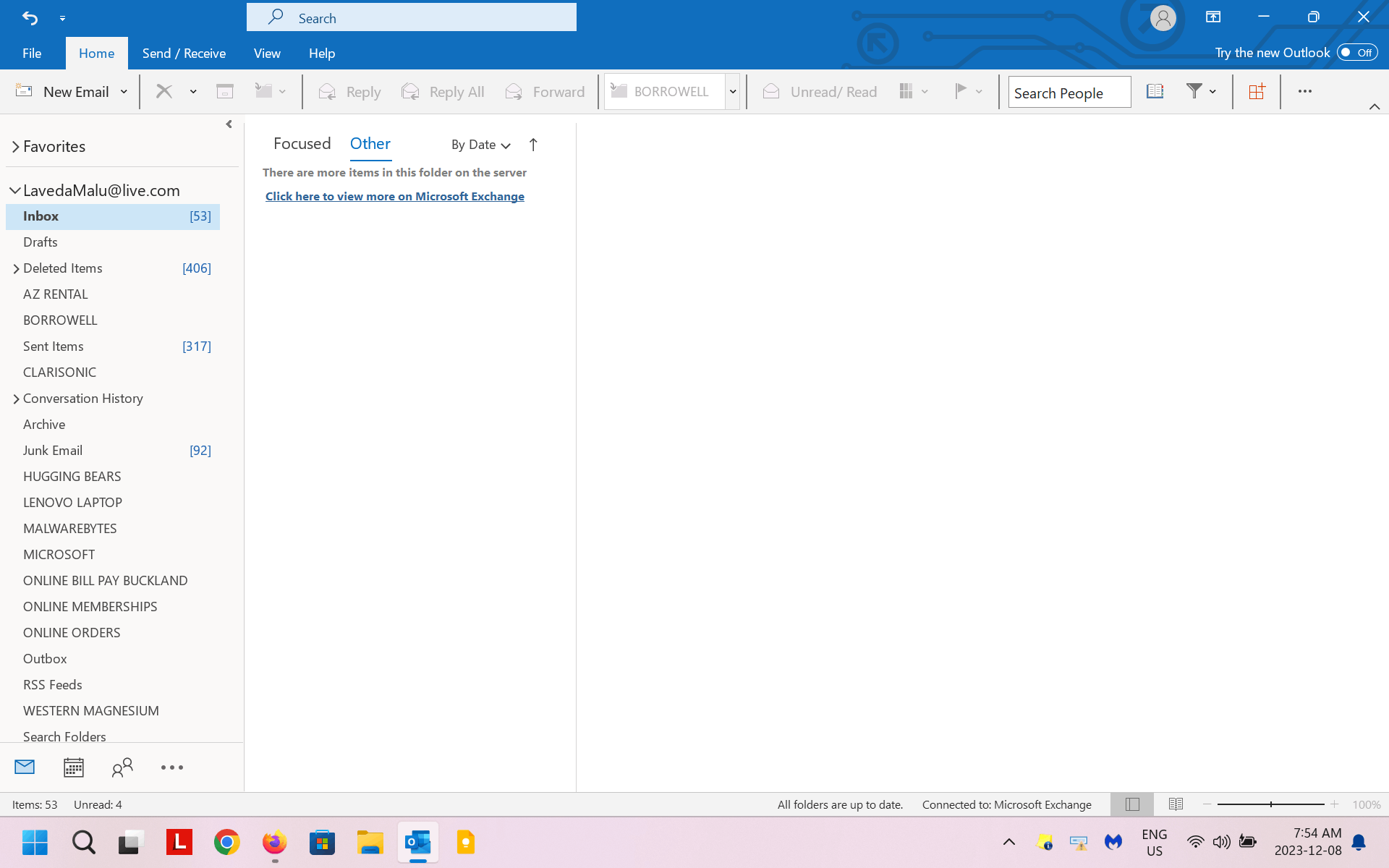 Yesterday December 07, 2023, Microsoft did a big update and my Outlook ...