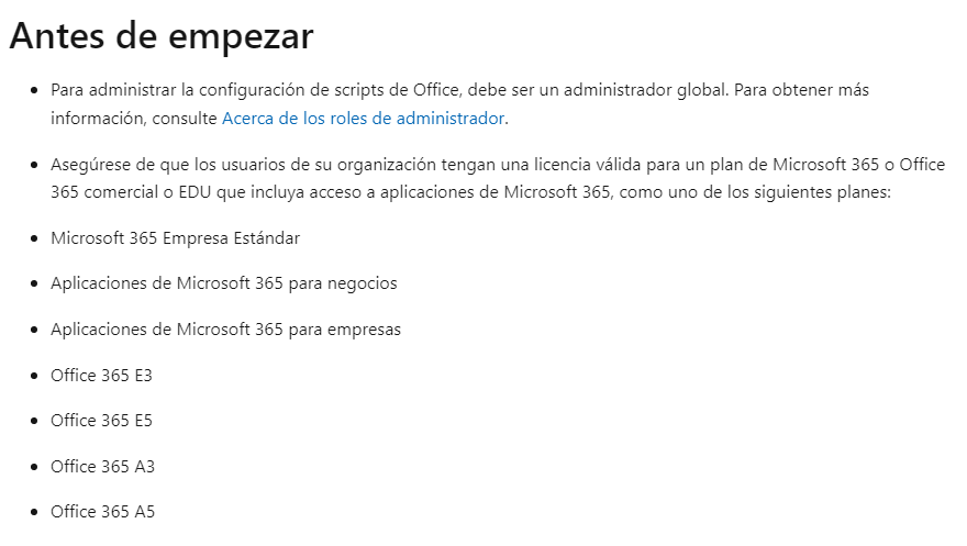 habilitar office script - Microsoft Q&A
