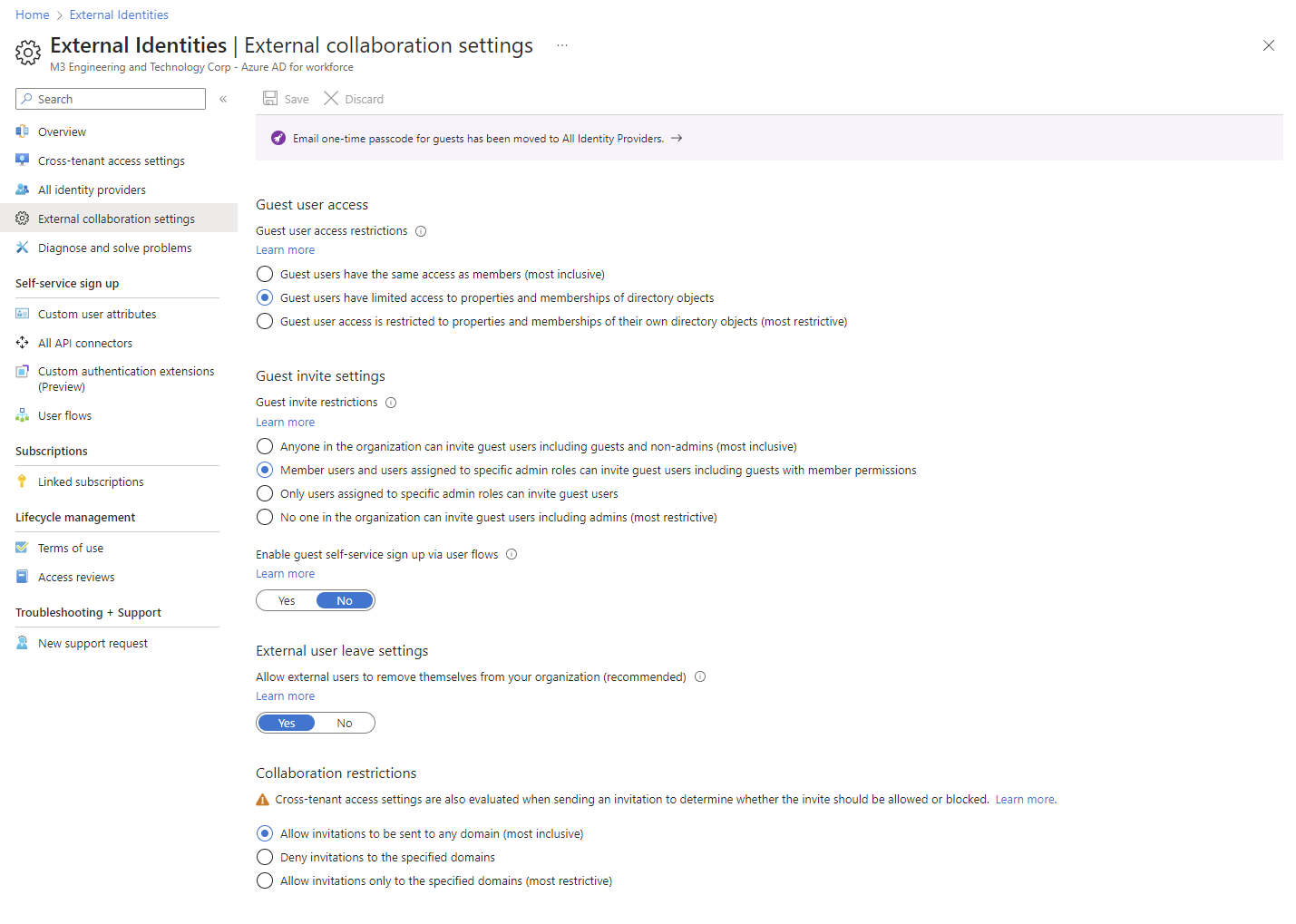 azure external sharing