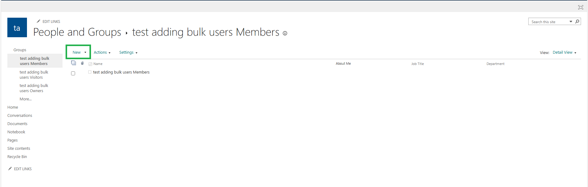 How do you bulk add members to sharepoint site - Microsoft Q&A