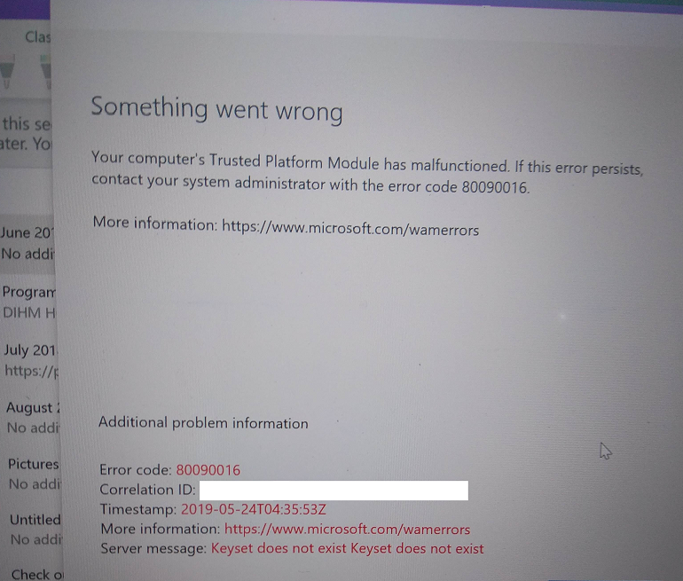 Unable to sign in to OneNote with a work account - Something went wrong ...