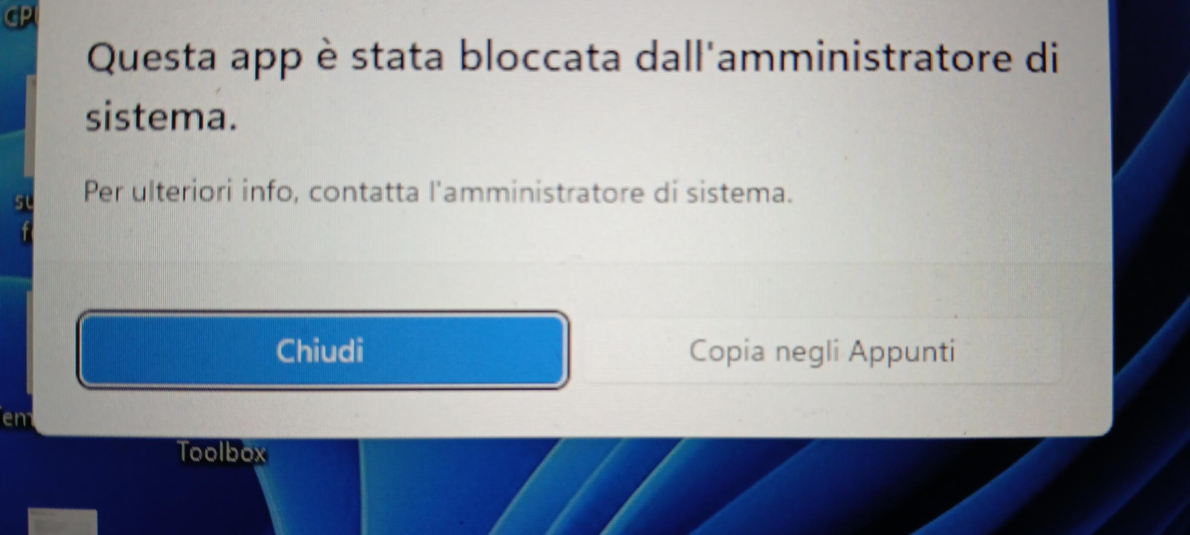 This app il locked by admin