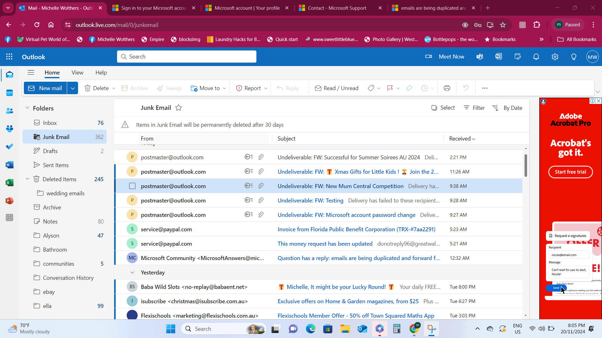 emails are being duplicated and forward from junk box - Microsoft Q&A