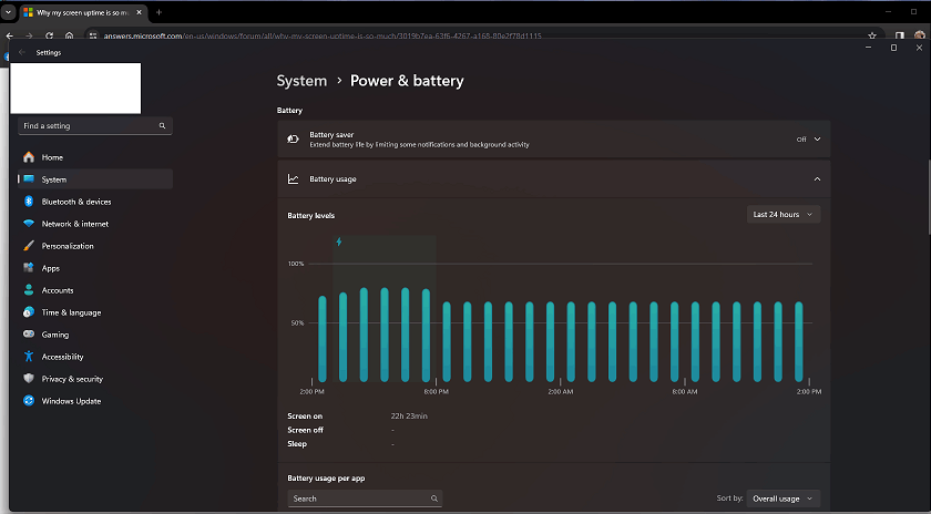 Why my screen uptime is so much - Microsoft Q&A