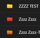 Folder with color changed