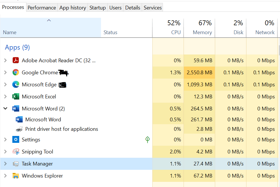 Reduce Memory Used by Word - Microsoft Q&A