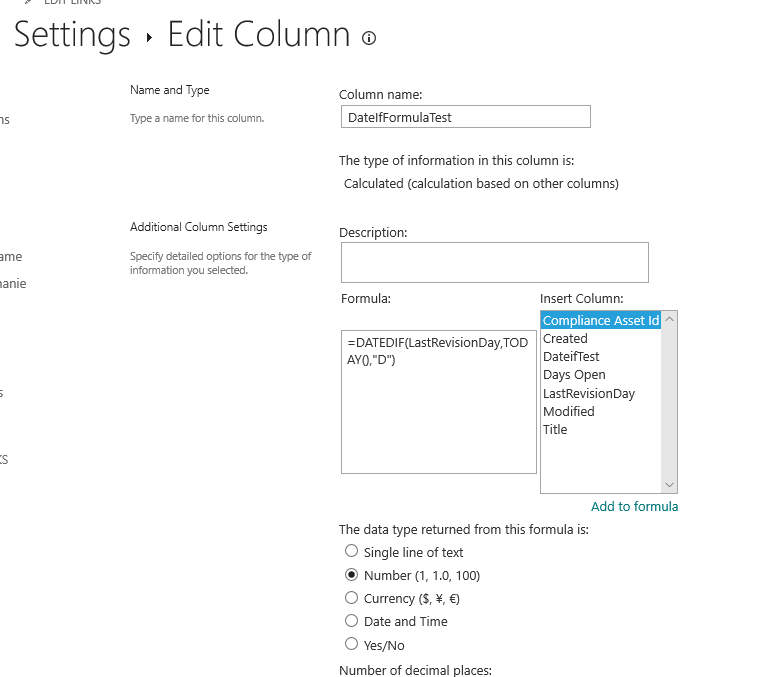 DATEIF not working on MS Lists - Microsoft Q&A