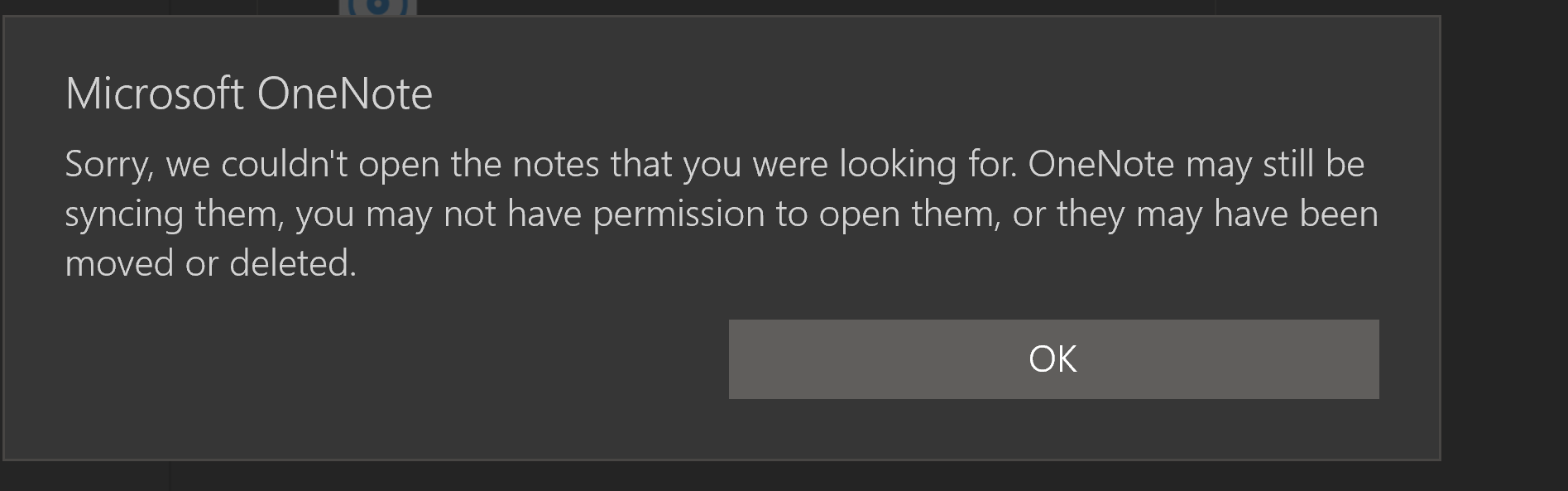 Onenote Windows 10 app sync error - Microsoft Q&A