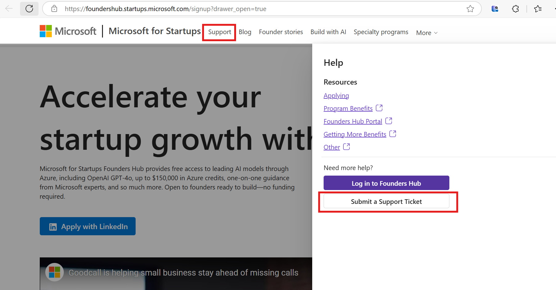 Can't fully access Azure portal and can't get support. - Microsoft Q&A