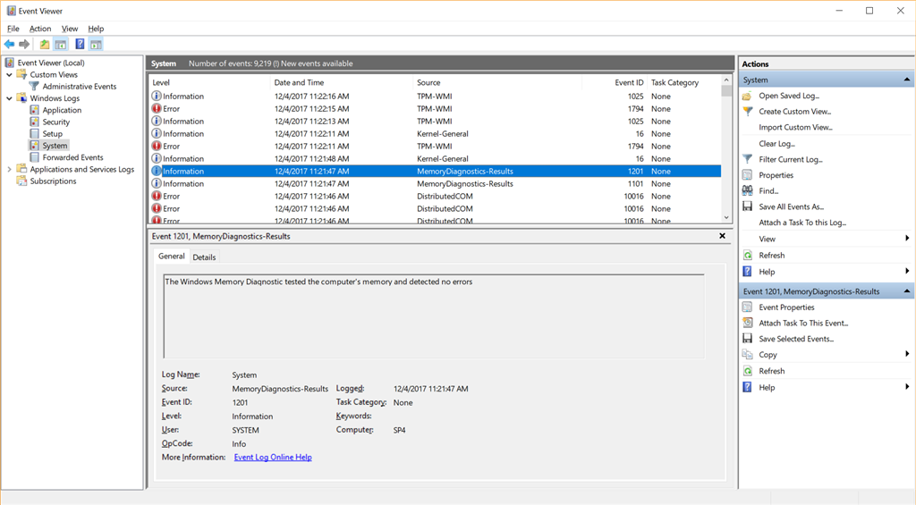 Windows Memory Diagnostic - Microsoft Q&A