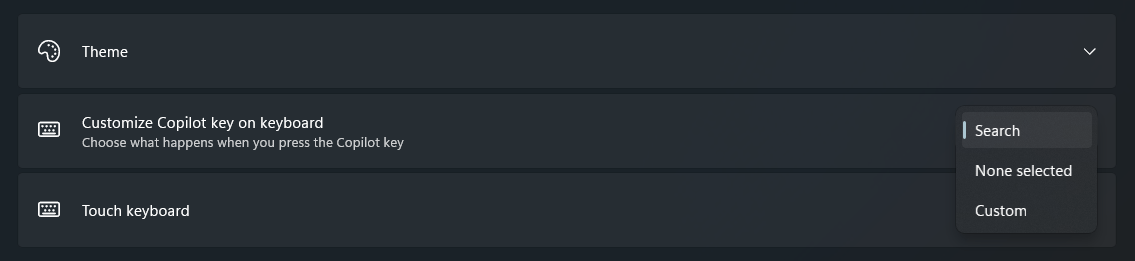 I can't customize the Copilot key on my keyboard because Windows 11 ...