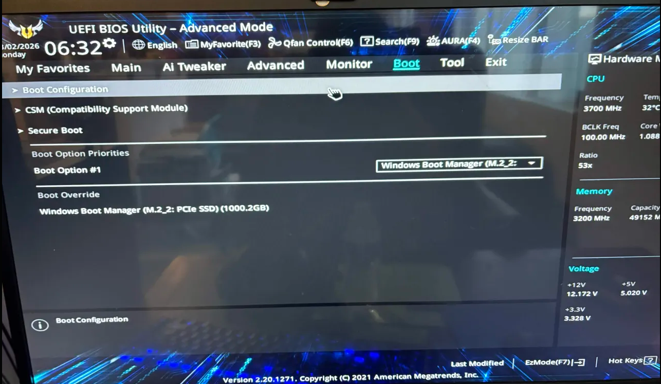 Unable to activate secure boot and pc turning off and on - Microsoft Q&A