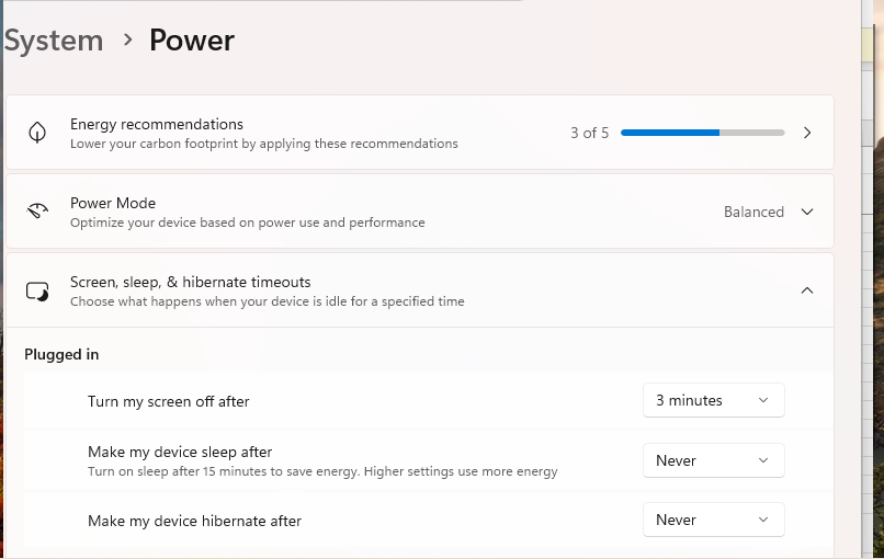 Monitor settings troubleshoot