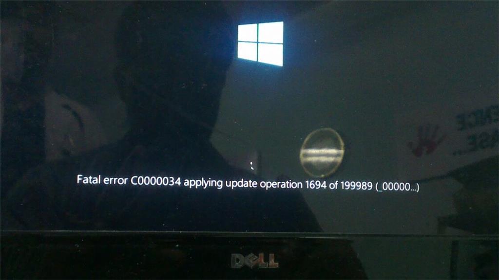 HELP: fatal error C0000034 applying update operation 1694 of