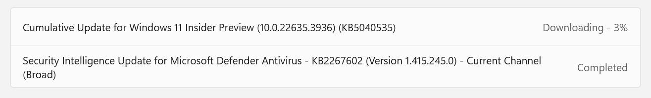Build 22635.3936 out to Beta Channel - Microsoft Q&A