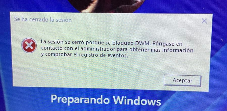 Error con DWM.exe - Microsoft Q&A
