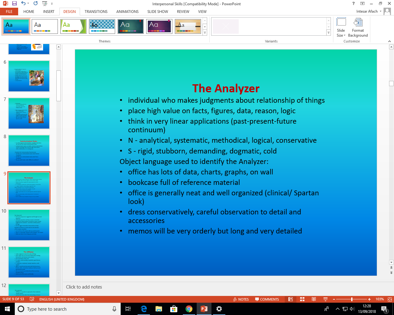 PPT 2013 slide show view cuts off diagonally and mirrors it up side ...