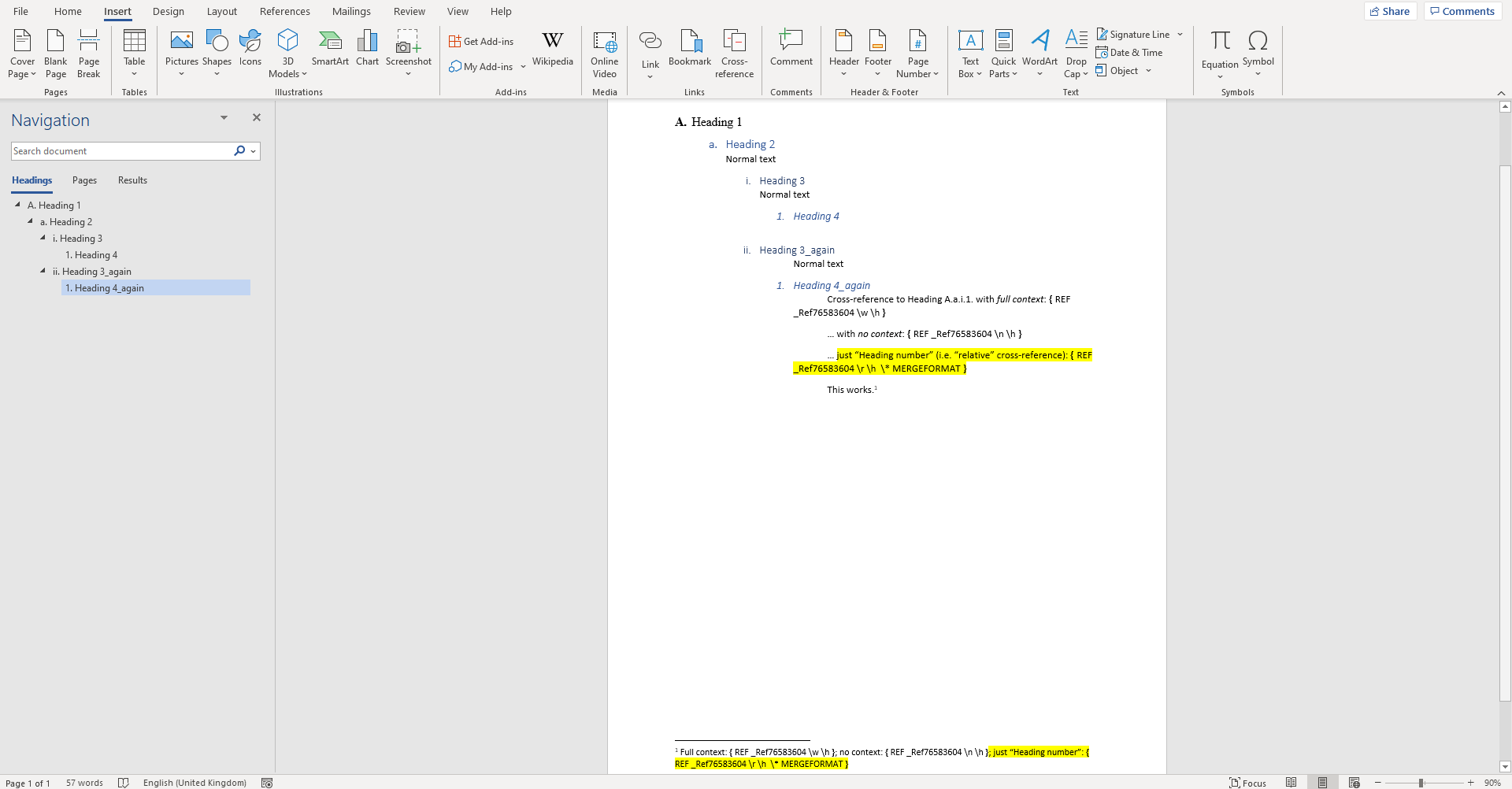 Cross-references in footnotes behave other than in-text; relative cross ...