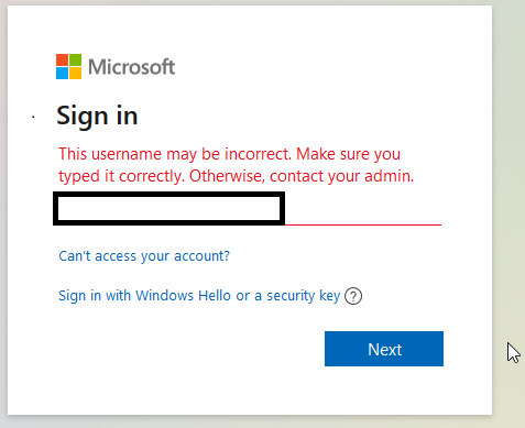 can't login to work account - Microsoft Q&A