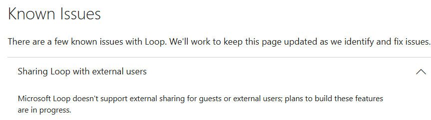 MS Loop - External members are unable to access MS Loop workspace ...