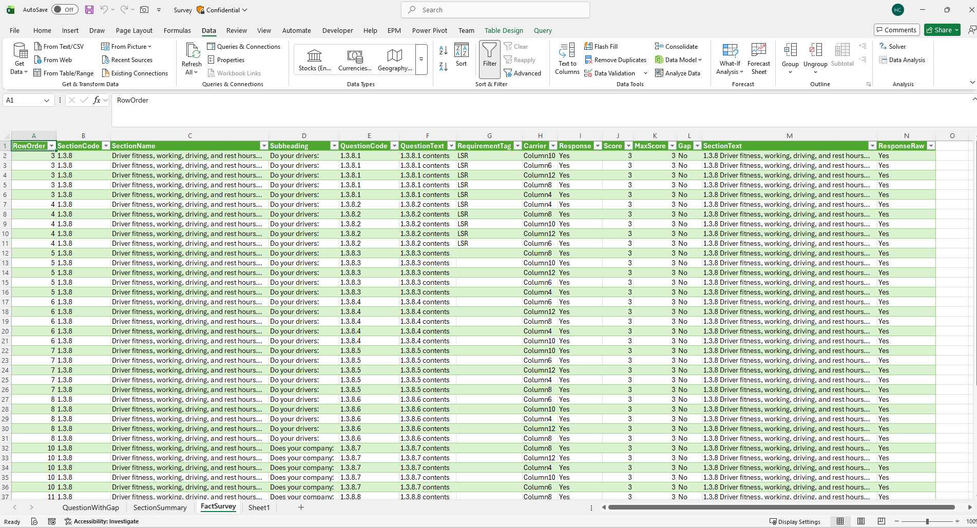 Pivot Table - Microsoft Q&A